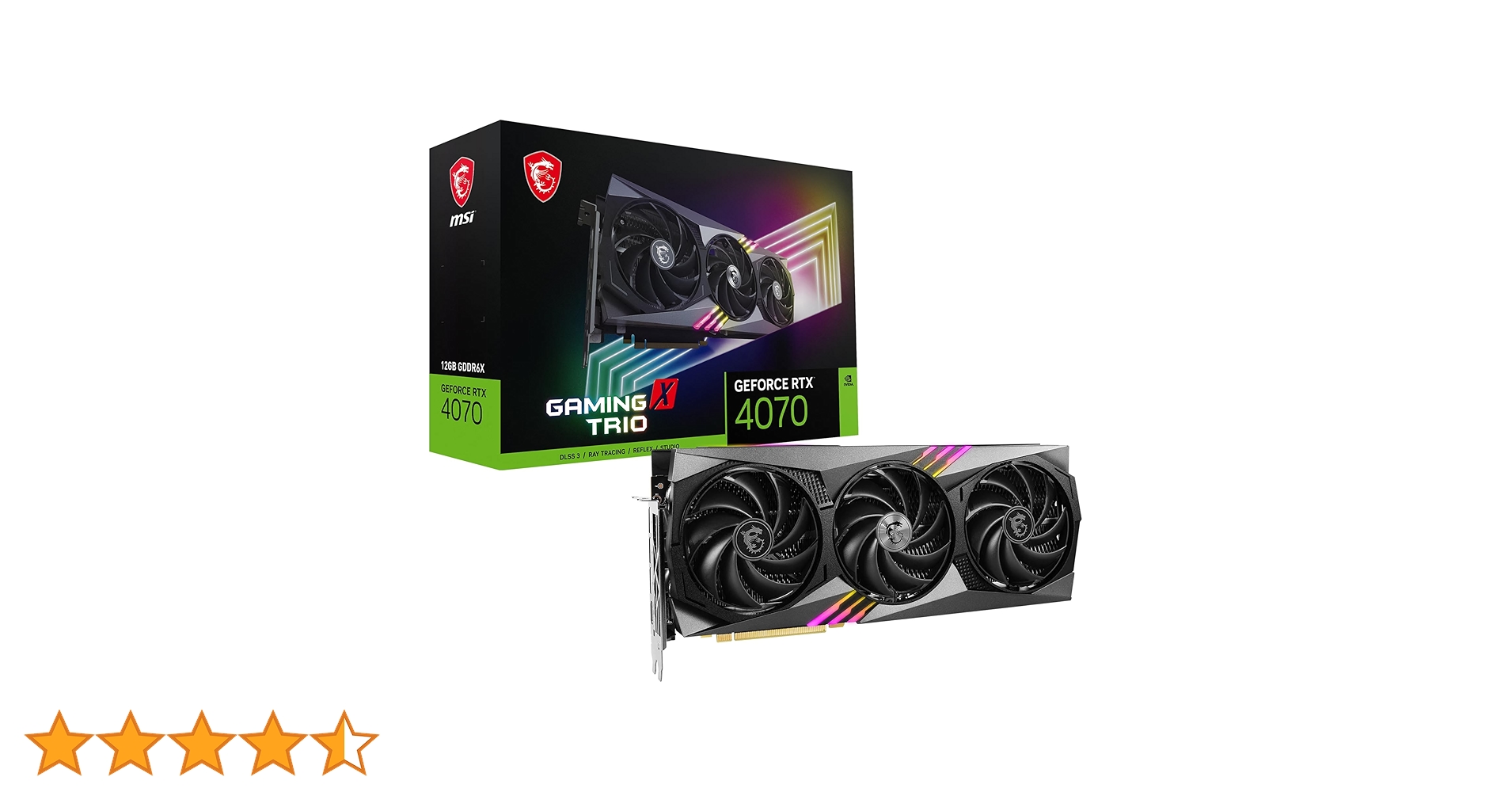 グラフィックボード・グラボ・ビデオカード MSI GeForce RTX 4070 Gaming X Trio Msi Geforce Rtx 4070 Gaming X Trio V513-059R Karta Graficzna